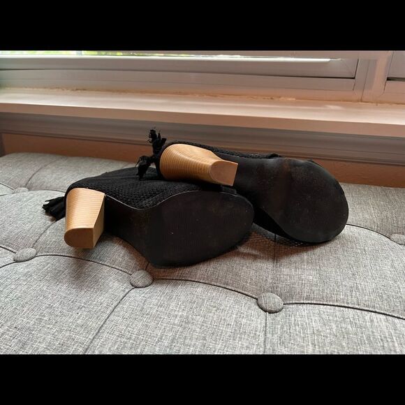 Qupid Women’s Black Open Toe Booties Size 6 - Picture 7 of 7